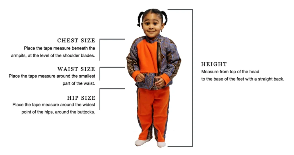 Size Guide and Measurement Chart for Little Huggins